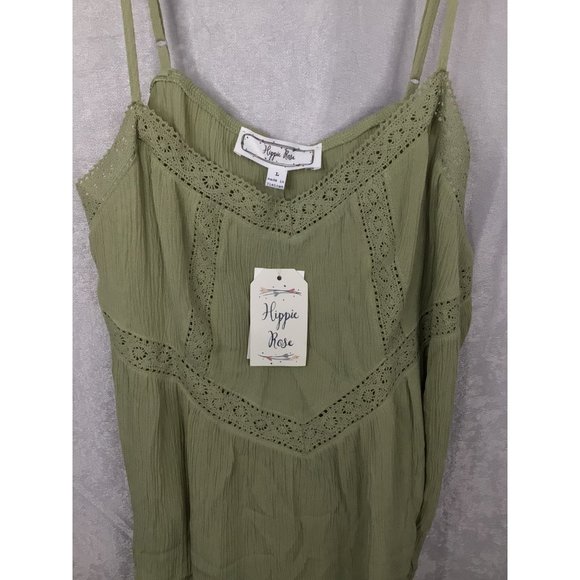 Hippie Rose Women's Woven Tank Top Size Large Dusty Pear NWT - Picture 2 of 7